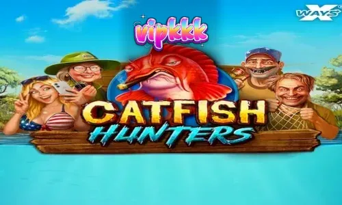 Interface do slot Catfish Hunters com elementos temáticos de pântano e pesca.