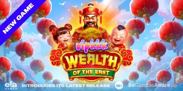 Cena festiva de Wealth of the East com lanternas e dados dourados